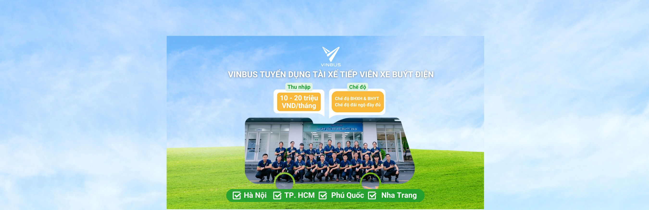 [TUYỂN DỤNG] VINBUS TUYỂN DỤNG VỊ TRÍ TÀI XẾ, TIẾP VIÊN NĂM 2025